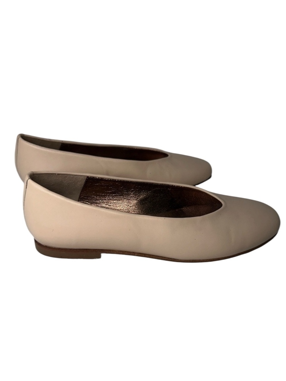 NWOB Penelope Chilvers Shifting Sands Nude Ballet Flats -Minimal Slip-On Loafers